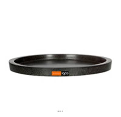 Bac en pures Fibres Baya Ext. rond plat 31x3 cm noir