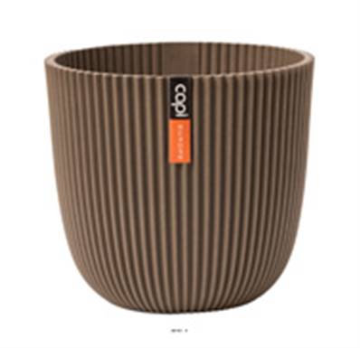 Pot boule Groove en matières recyclées H 12cm
