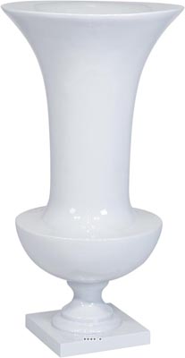 Bac PolyResine fibre Castel Int. Vase D 34 x H 60 cm Blanc