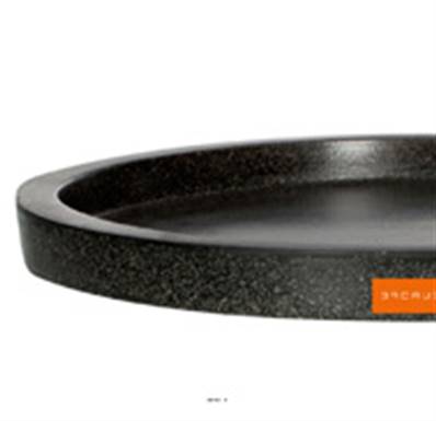 Bac en pures Fibres Baya Ext. rond plat 31x3 cm noir