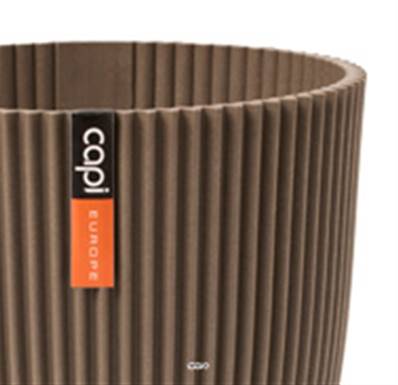 Pot boule Groove en matières recyclées H 12cm