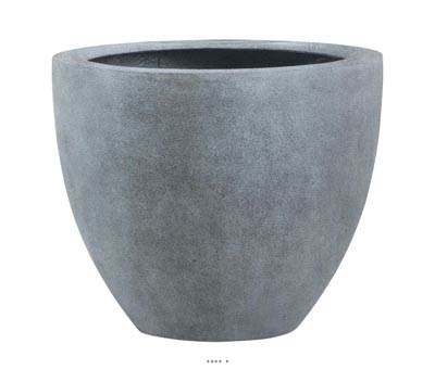 Bac Fibre de verre et composite Farn Exterieur EggPot D 50 xH 42cm Gris Fonce