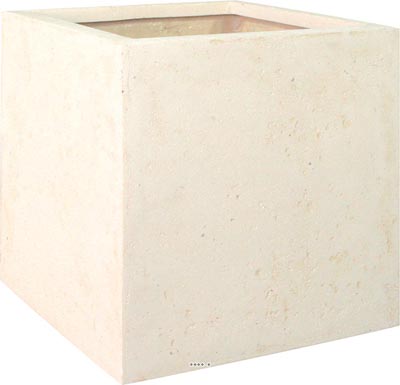 Bac en Polystone Roma Ext. Cube L 40x 40 x H 40 cm Creme