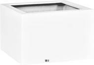 Bac fibres de verre et plastique renforcé Ext/Int carré 100 cm 100 cm H 60 cm blanc mat
