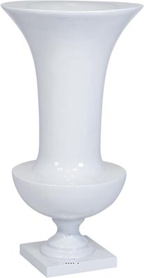 Bac PolyResine fibre Castel Int. Vase D 49 x H 89 cm Blanc