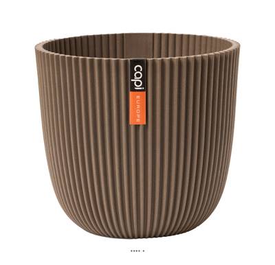 Pot boule Groove en matières recyclées H 12cm