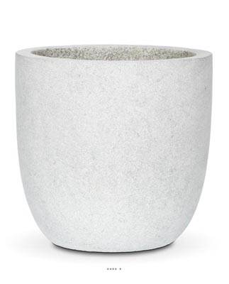 Bac en pures Fibres Mora Ext. EggPot D 43 x H41 cm Gris Clair