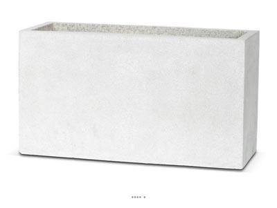 Bac en pures Fibres Mora Ext. Jardiniere L 80 x 32 x H44 cm Gris Clair