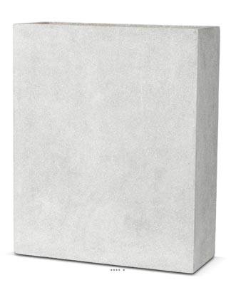 Bac en pures Fibres Mora Ext. Claustra L 88 x 36 x H100 cm Gris Clair