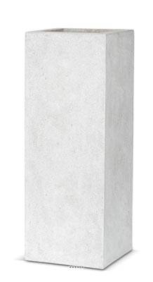 Bac en pures Fibres Mora Ext. Carre Haut L 35 x 35 x H78 cm Gris Clair